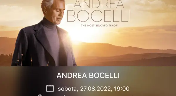 Ile kosztuje bilet na koncert Andrea Bocelli? Ceny, lokalizacje i więcej